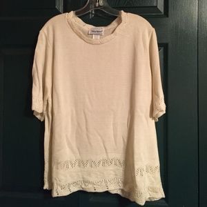 Anthony Richards Ivory Crochet Top